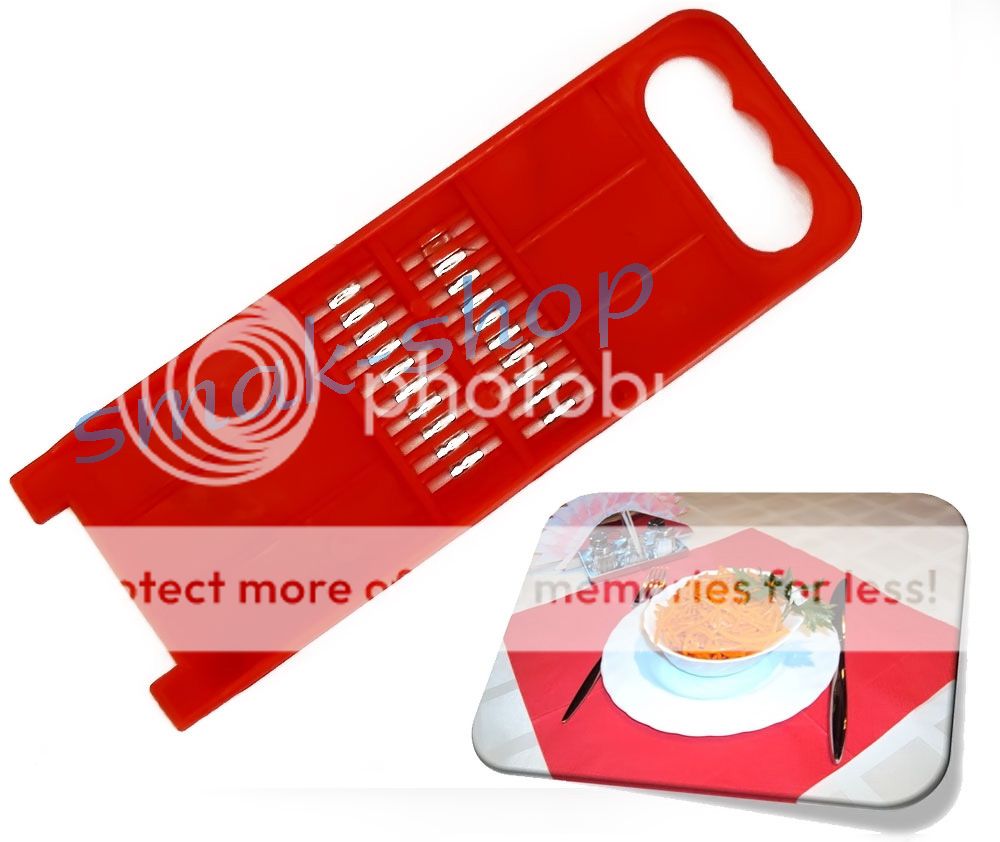 PLASTIC GRATER KOREAN CARROT SALAD RUSSIAN SHREDDER + RECIPE IN ENGLISH